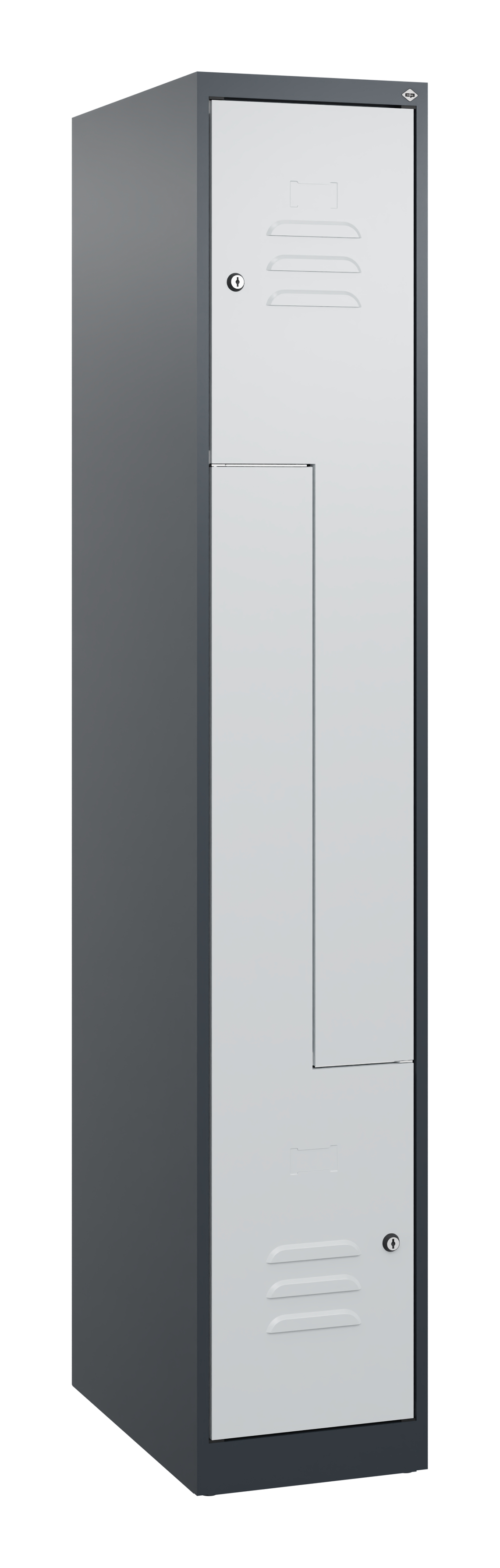 C+P Z-Spind Classic PLUS, 2 Abteile, 1700x300x500mm, 7016/7035