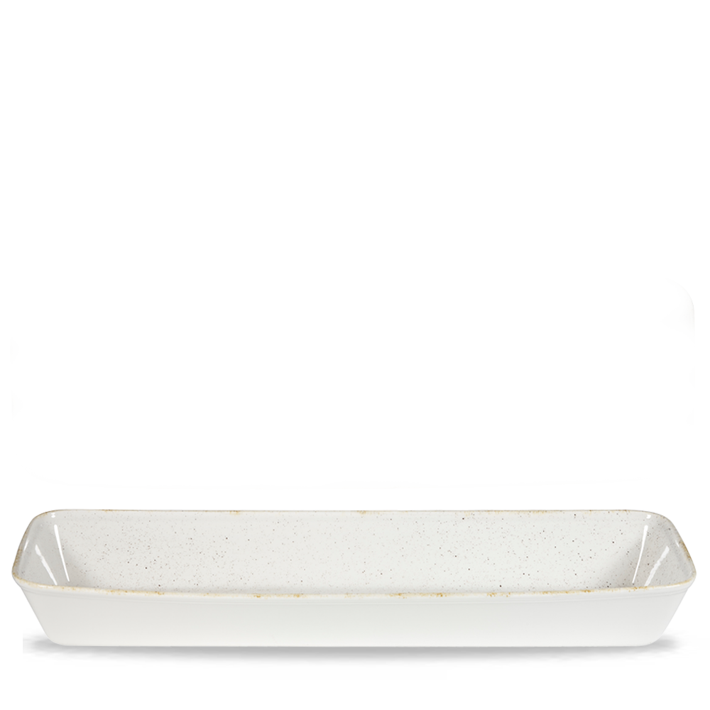 Churchill Super Vitrified Stonecast Hints Barley White Buffetschale Rechteck, 53x16x6.5cm, 2 Stück