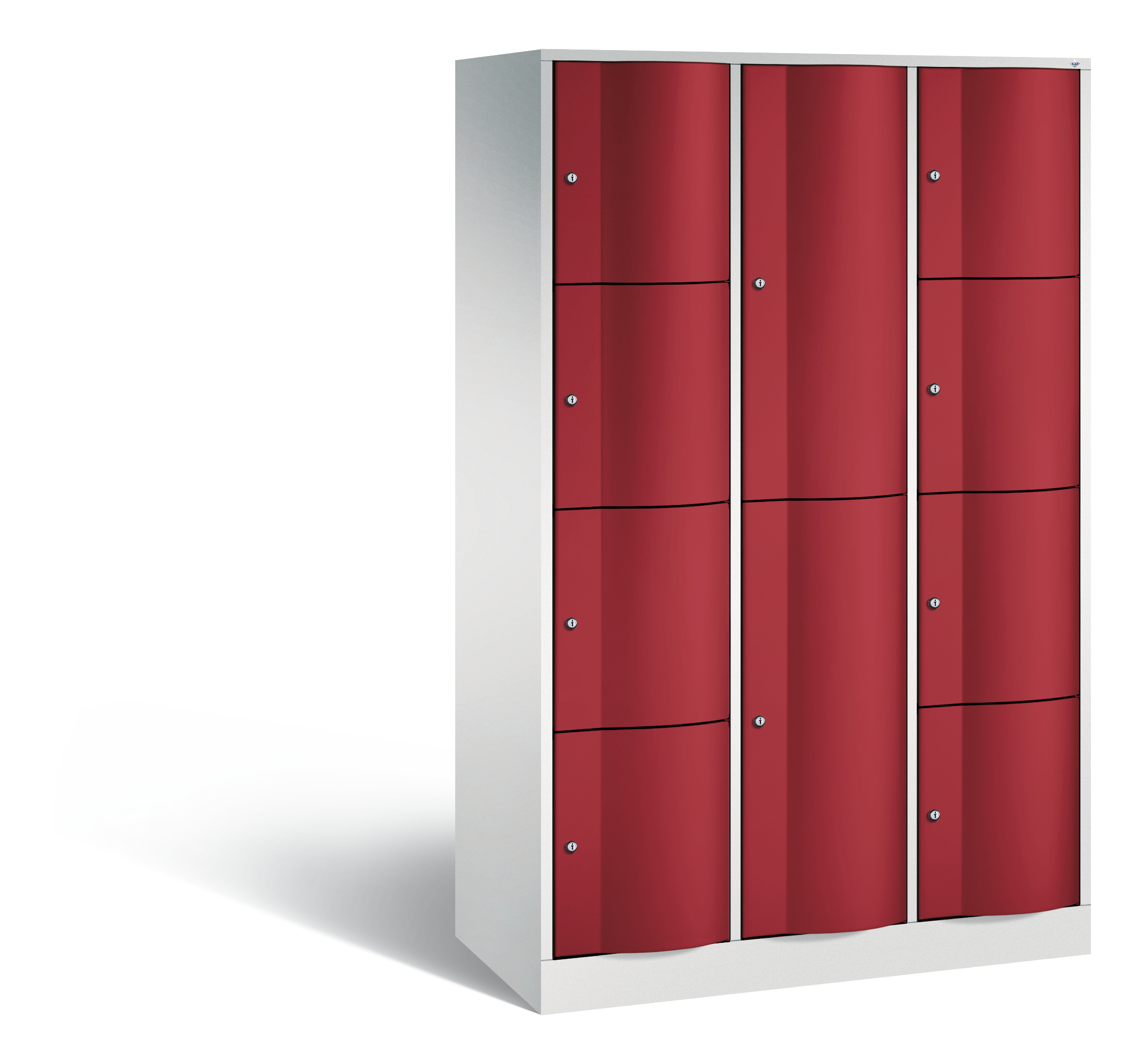 C+P Kombi-Schließfachschrank Resisto, H1950xB1148xT540mm, 7035/3003