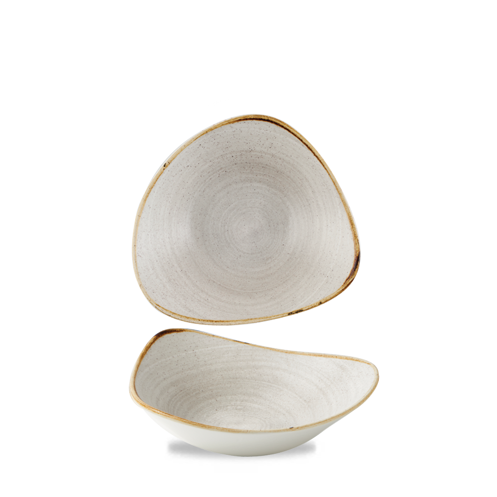 Churchill Super Vit Stonecast Raw Dreieckige Schale 23,5 cm, 12 Stück, Grau