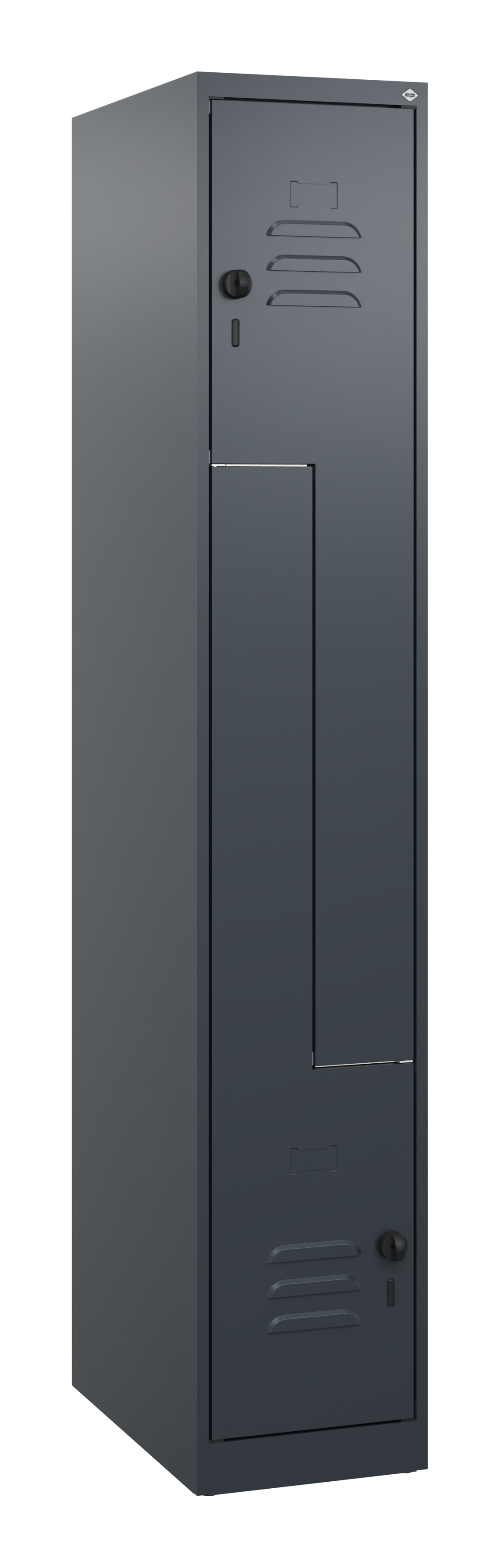 C+P Z-Spind Classic PLUS, 2 Abteile, 1700x300x500mm, 7016/7016