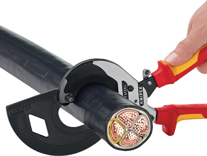 Kabelschneider Gesamt-L.320mm max.60 (600 mm²)mm pol.Mehrkomp.-Hüllen VDE KNIPEX
