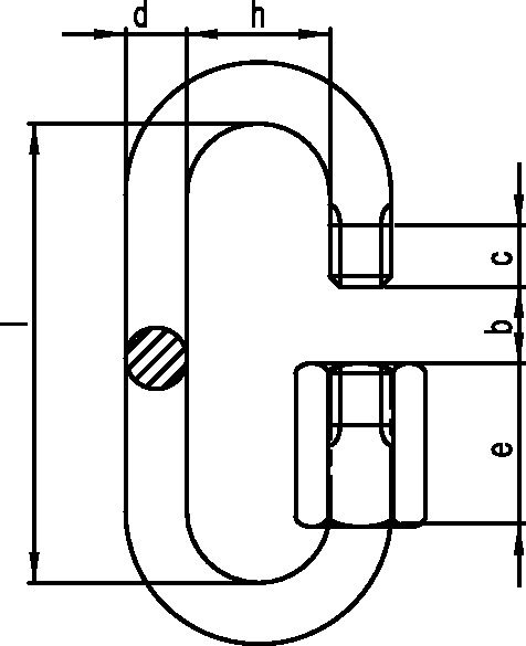 Kettenschnellverschluss Gr.6 Innen-H.45mm Öffnungs-W.7,5mm ZN