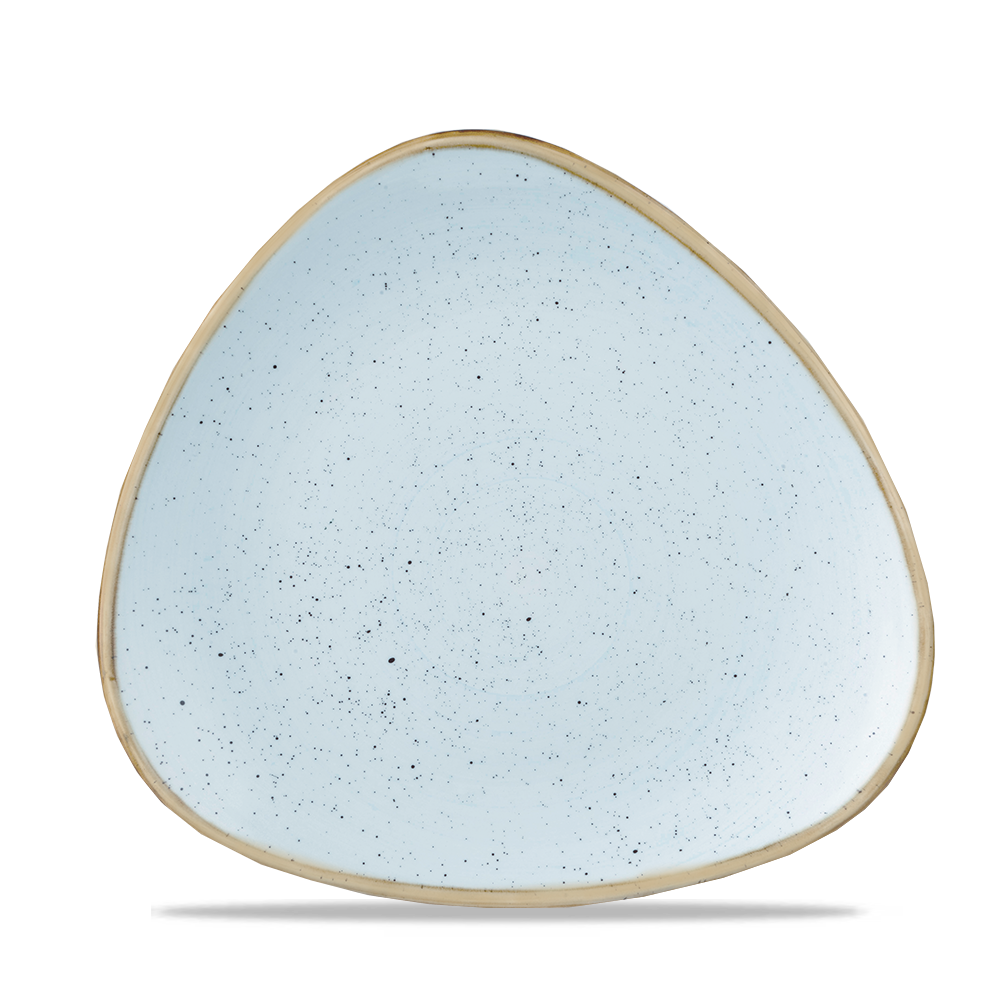 Churchill Super Vitrified Stonecast Duck Egg Teller Coup 22,9 cm, 12 Stück, Entenei Blau Dreieck