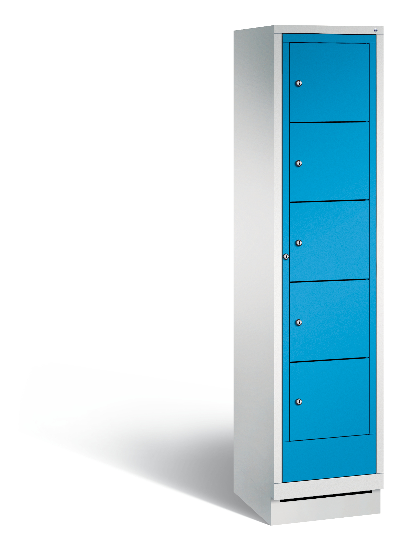 C+P Wäsche-Ausgabeschrank Evolo, H1800xB420xT500mm, 7035/5012