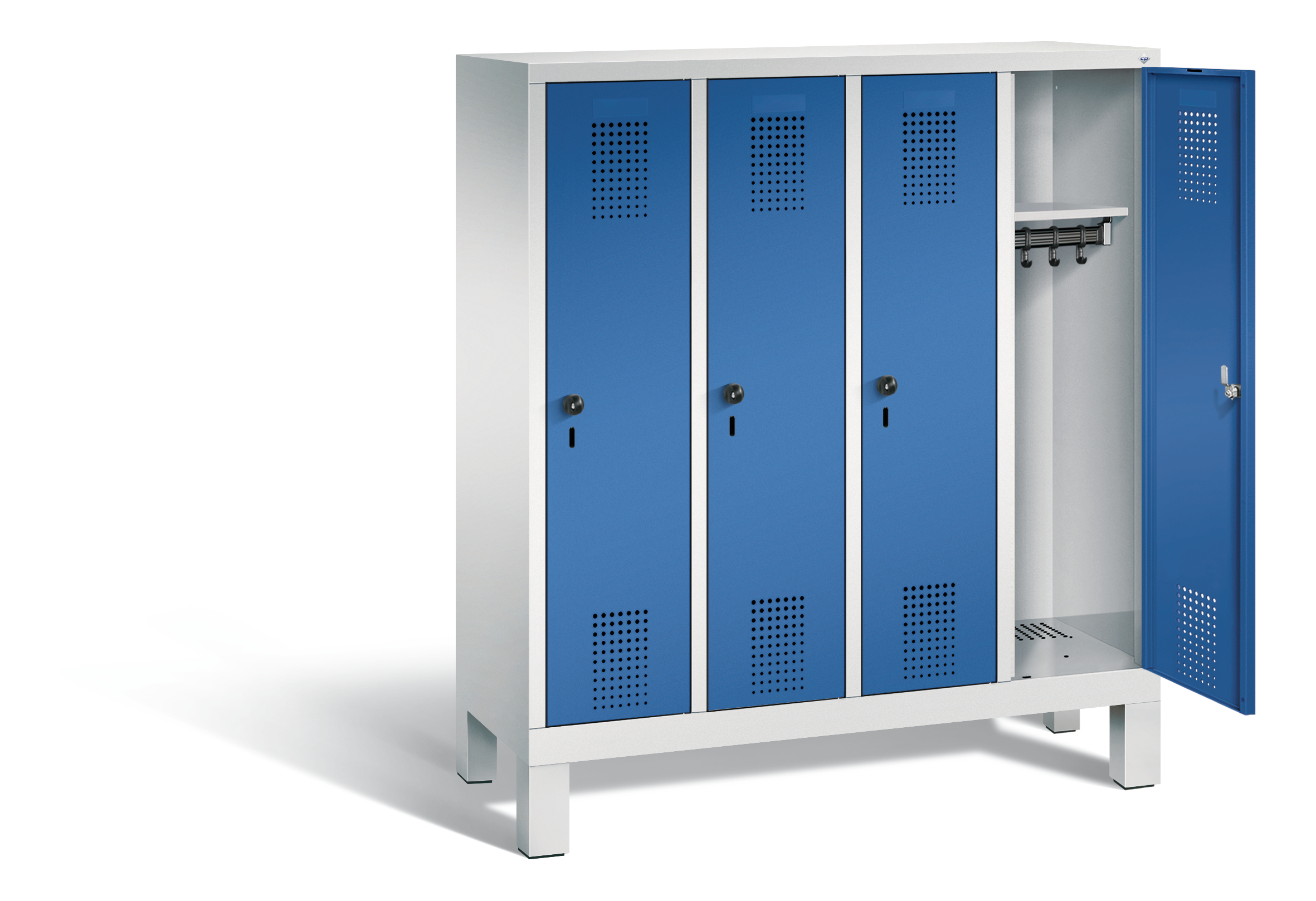 C+P Kindergarten-Spind Evolo, H1350xB1190xT300mm, 7035/5010