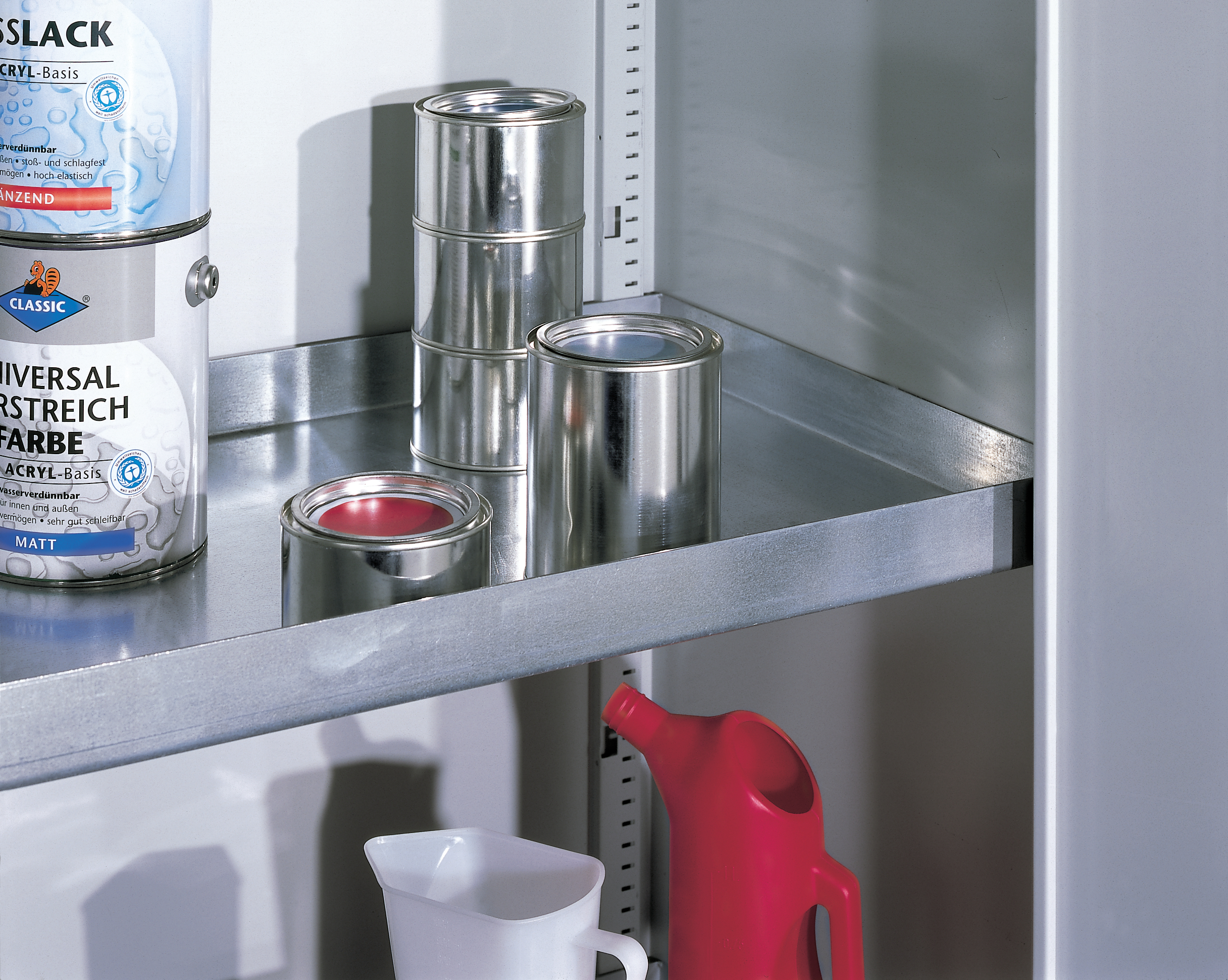 C+P Auffangwanne aus Stahl, verzinkt und dichtgeschweißt, mit hoher Traglast von