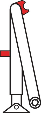 Rastfeststellarm weiß 9016 Feststellgestänge f.TS 73 V u.TS 83 DORMAKABA