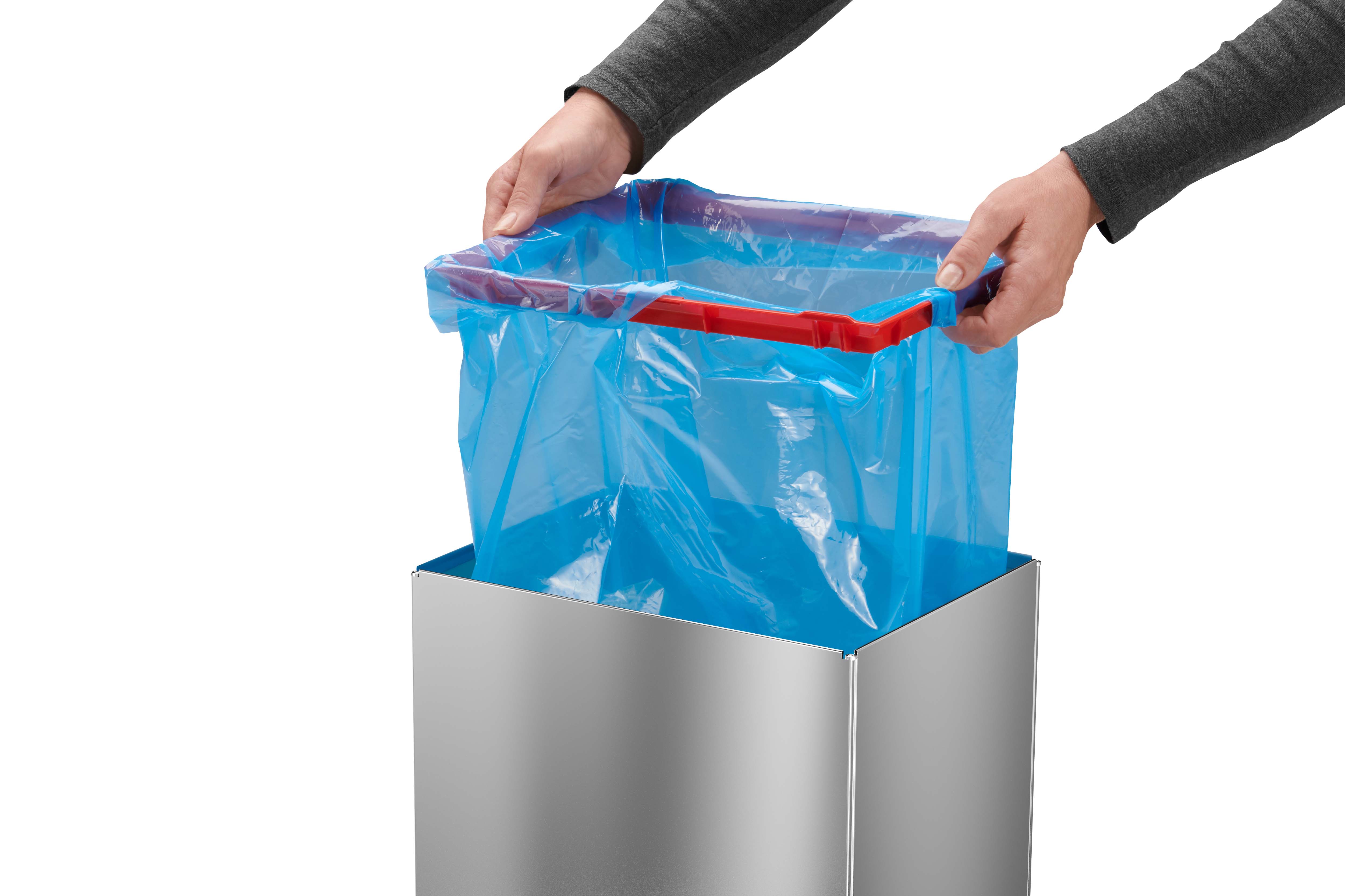 Hailo Big-Box Swing XL, Großraum-Müllbox, 52 ltr, Edelstahl