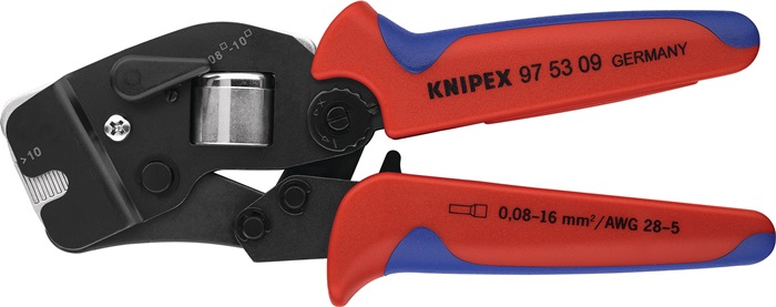 Crimpzange L.190mm 0,08-10,0+16 (AWG 28-5 ) mm² brün.2K-Hülle KNIPEX
