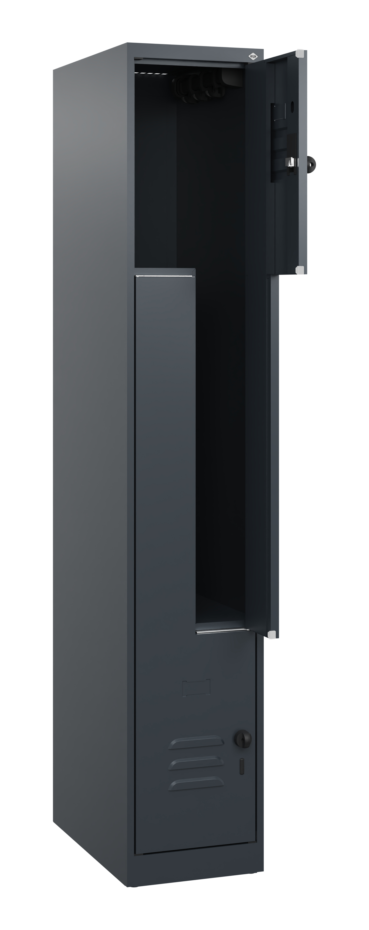 C+P Z-Spind Classic PLUS, 2 Abteile, 1700x300x500mm, 7016/7016