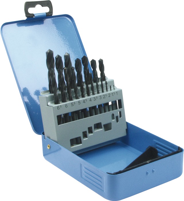 Spiralbohrersatz DIN338 Typ N D.1-10x0,5mm HSS-R 19tlg.Metallkassette