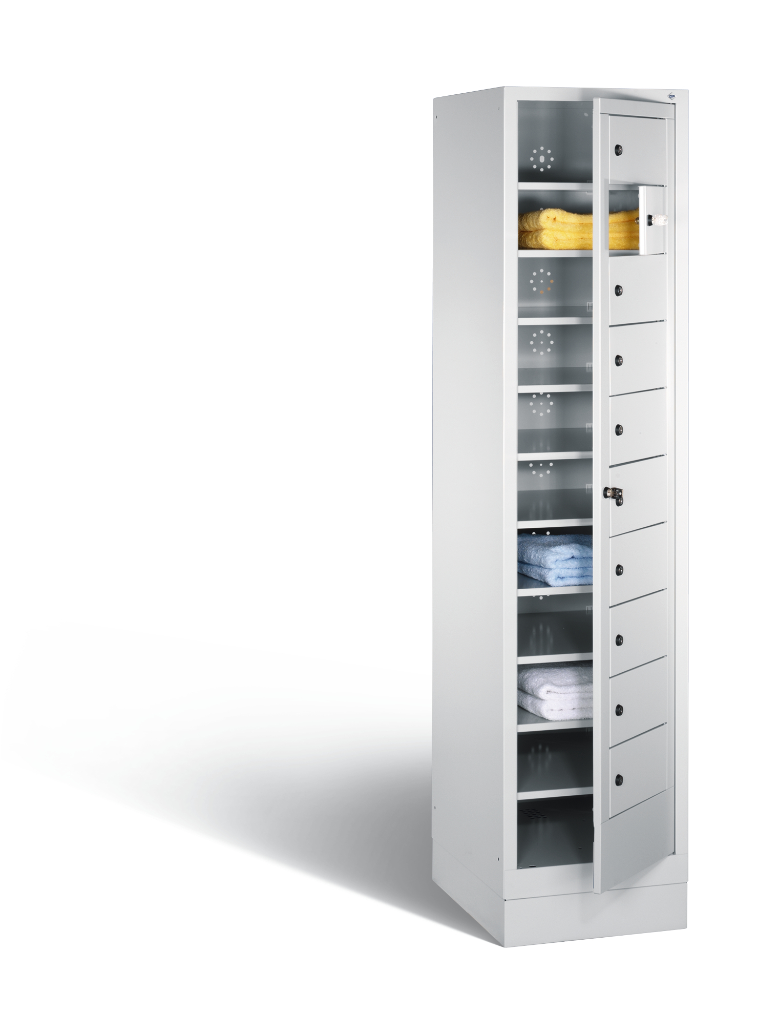 C+P Wäsche-Ausgabeschrank Evolo, H1800xB420xT500mm, 7035/7035