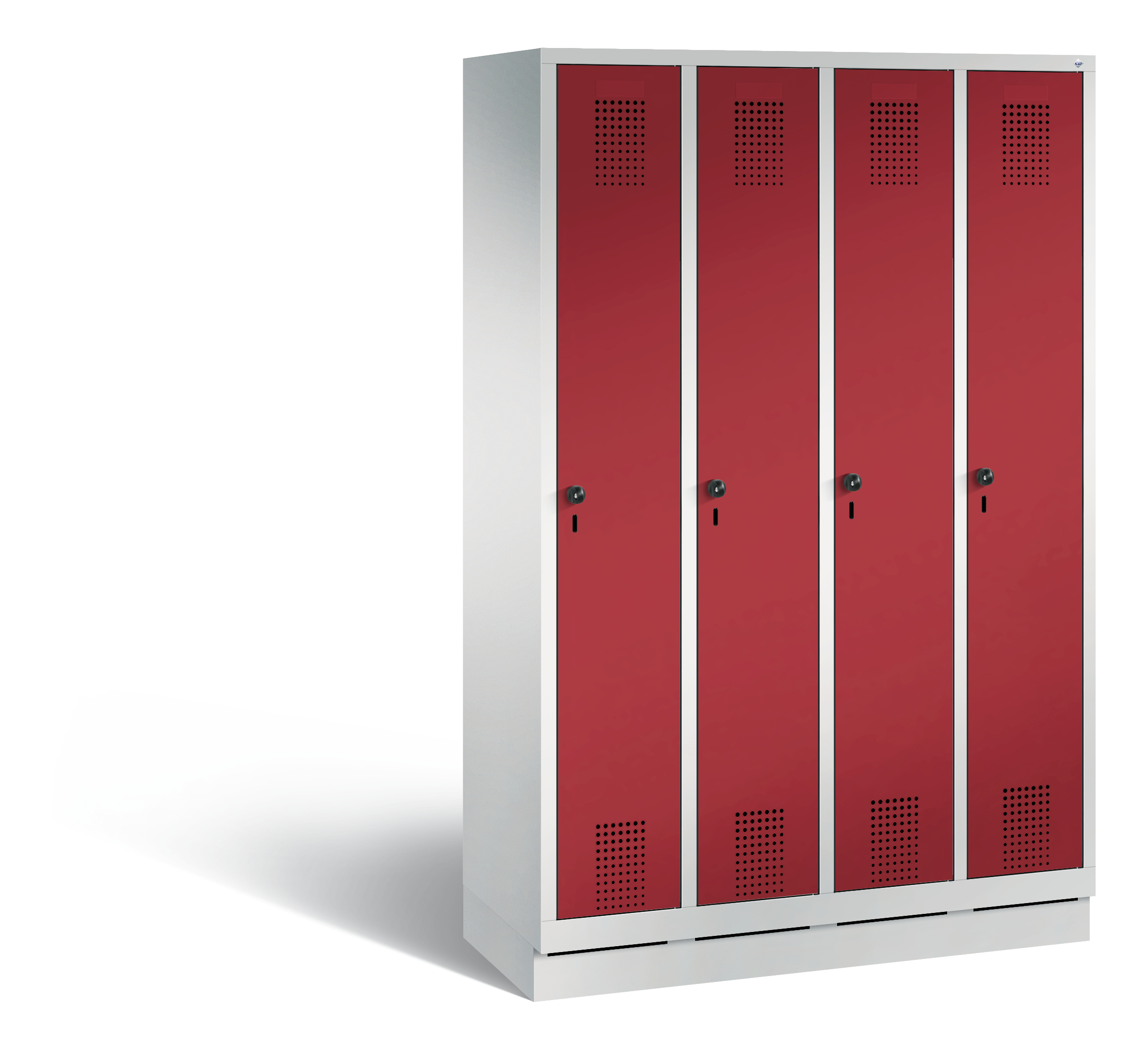 C+P Garderobenschrank Evolo, H1800xB1190xT500mm, 7035/3003