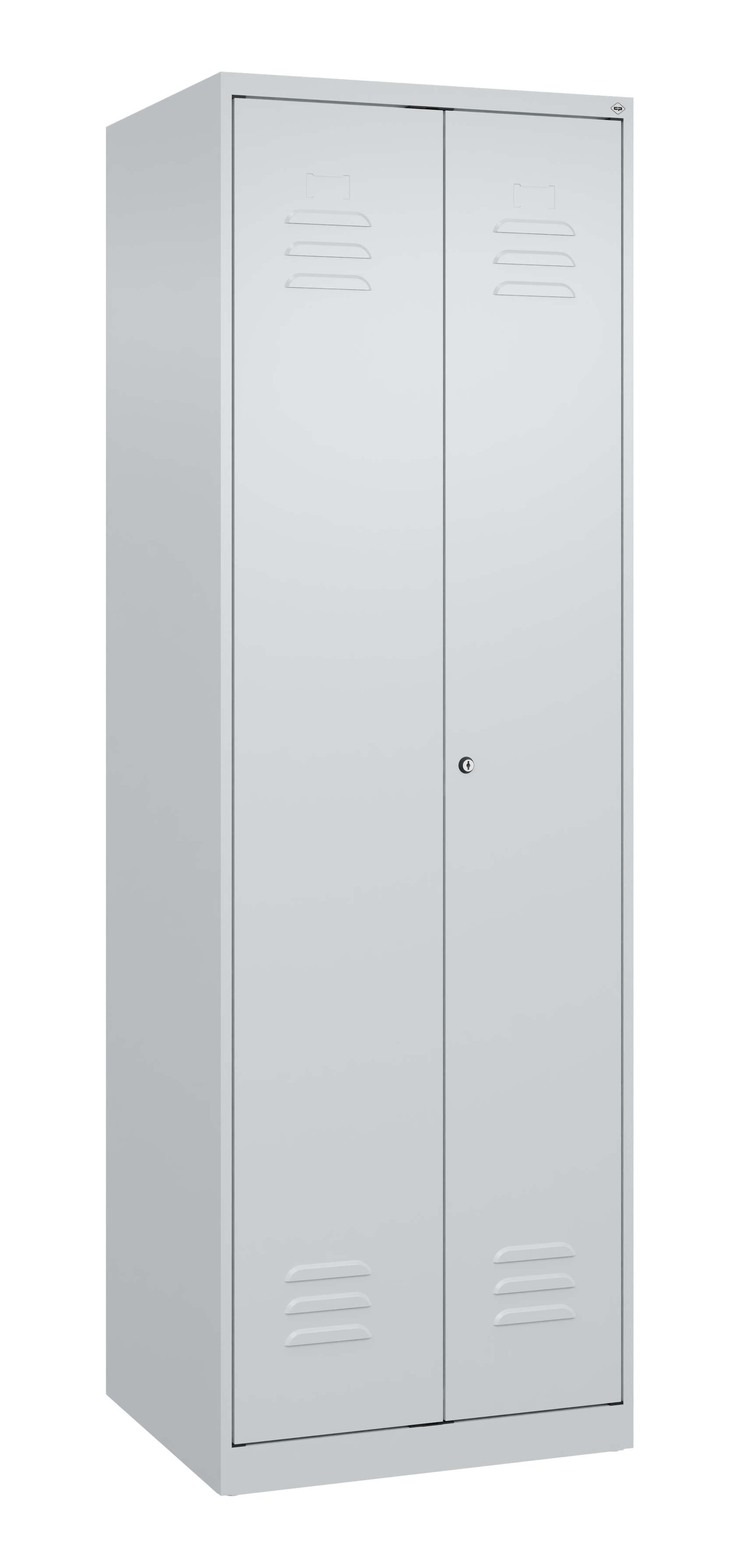 C+P Putzmittel-Spind Classic PLUS, 2 Abteile, 1850x600x500mm, 7035/7035