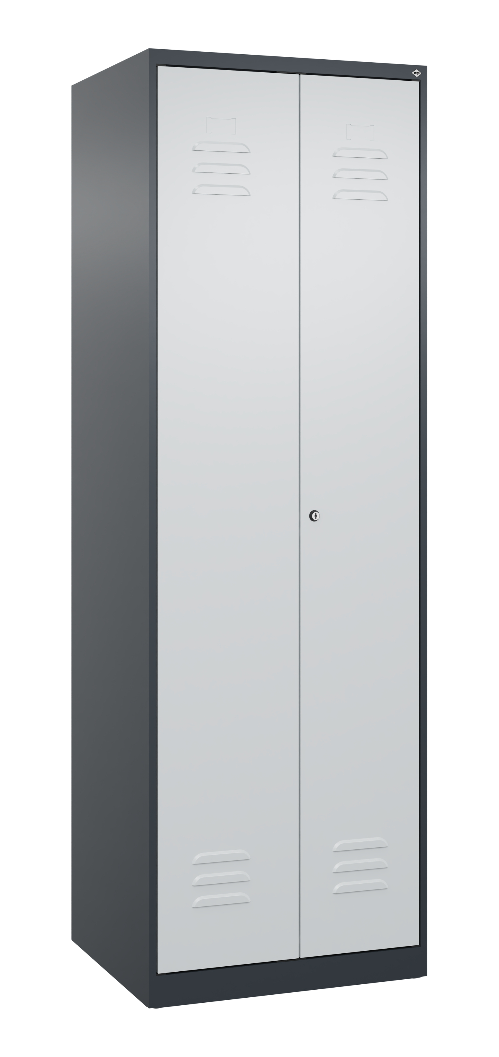C+P Putzmittel-Spind Classic PLUS, 2 Abteile, 1850x600x500mm, 7016/7035
