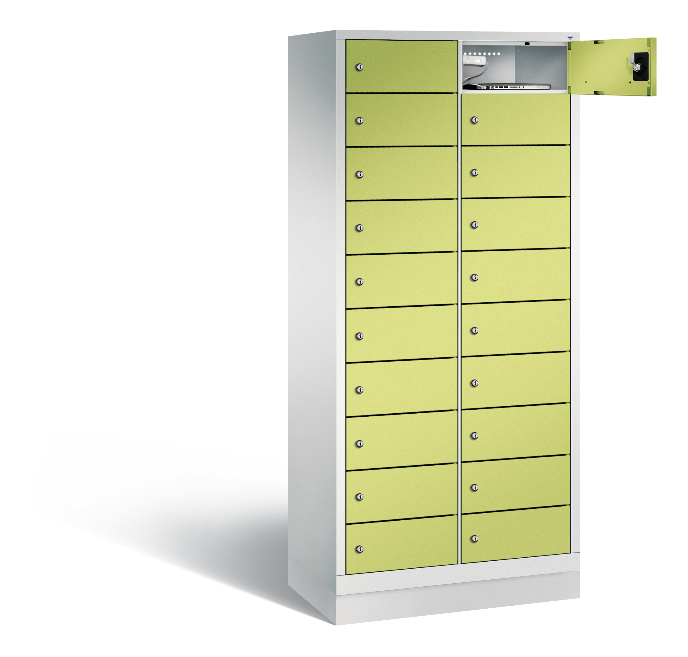 C+P Schließfachschrank Evolo, H1800xB810xT500mm, 7035/0024