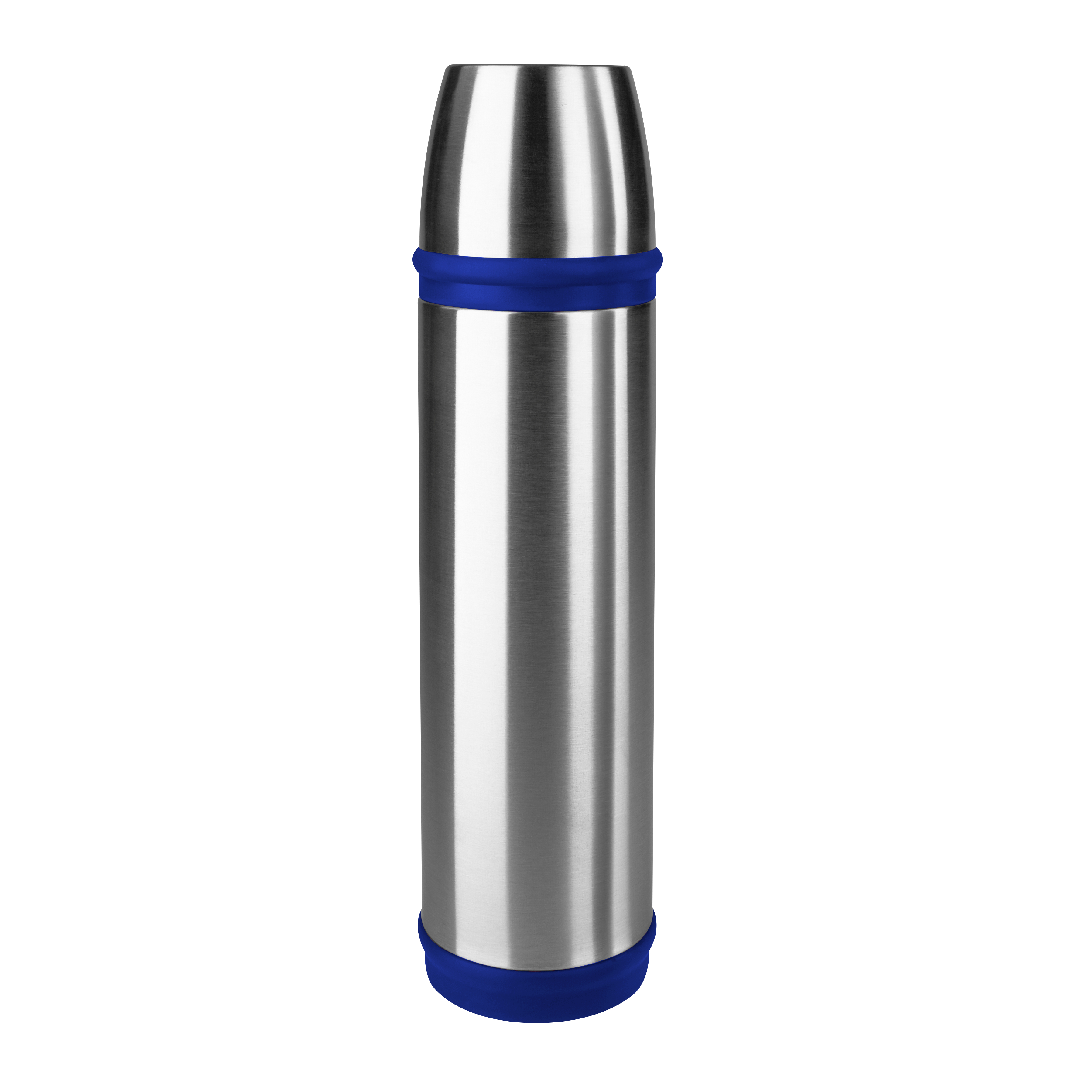 EMSA CAPTAIN Isolierflasche, Edelstahl/Blau, 0,7 L