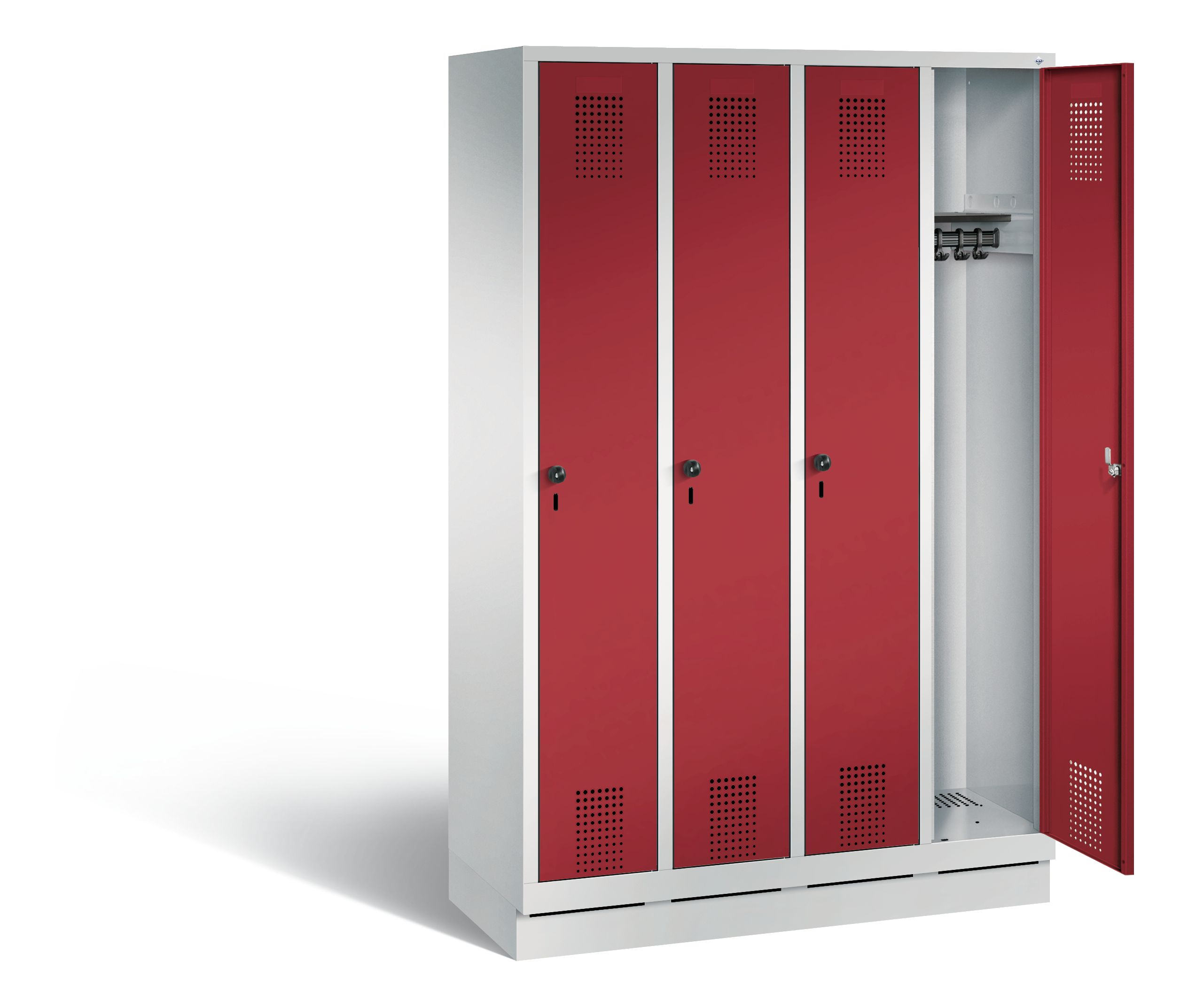 C+P Garderobenschrank Evolo, H1800xB1190xT500mm, 7035/3003