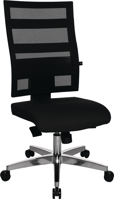Bürodrehstuhl m.Punktsynchrontechnik schwarz/schwarz 450-550mm Trgf.110kg