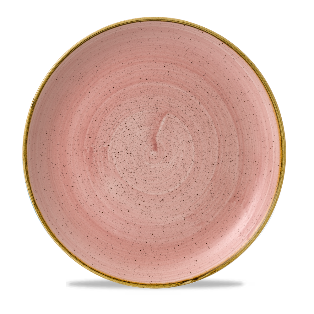 Churchill Super Vit Stonecast Pink Flache Coup Teller, 24,8 cm, 12 Stück