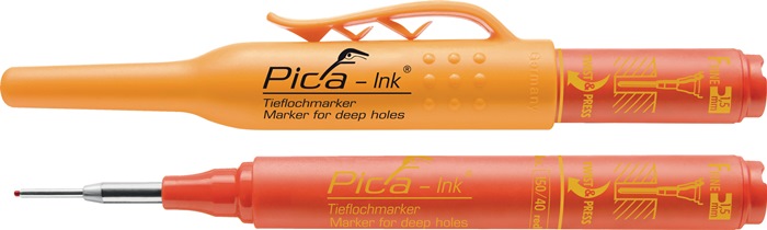 Tieflochmarker Pica-Ink rot m.Teleskopspitze PICA