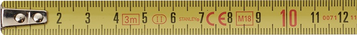 Taschenrollbandmaß Panoramic L.3m B.12,7mm mm/cm EG II Ku.m.Metallfuß SB STANLEY