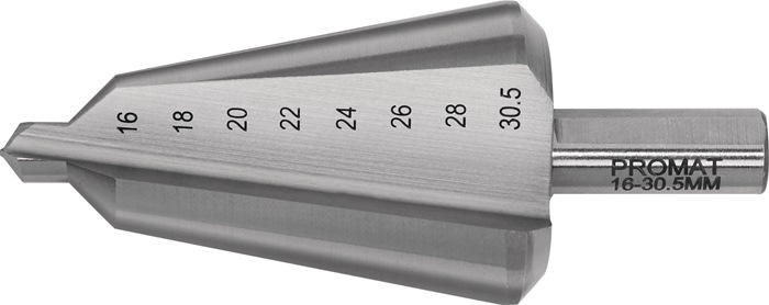 Blechschälbohrer Bohrber.16-30,5mm HSS G