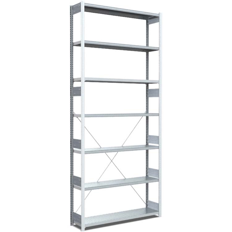 BITO Fachbodenregale Typ M - Fachlast 200 kg - Grundfeld, glanzverzinkte Ausführung