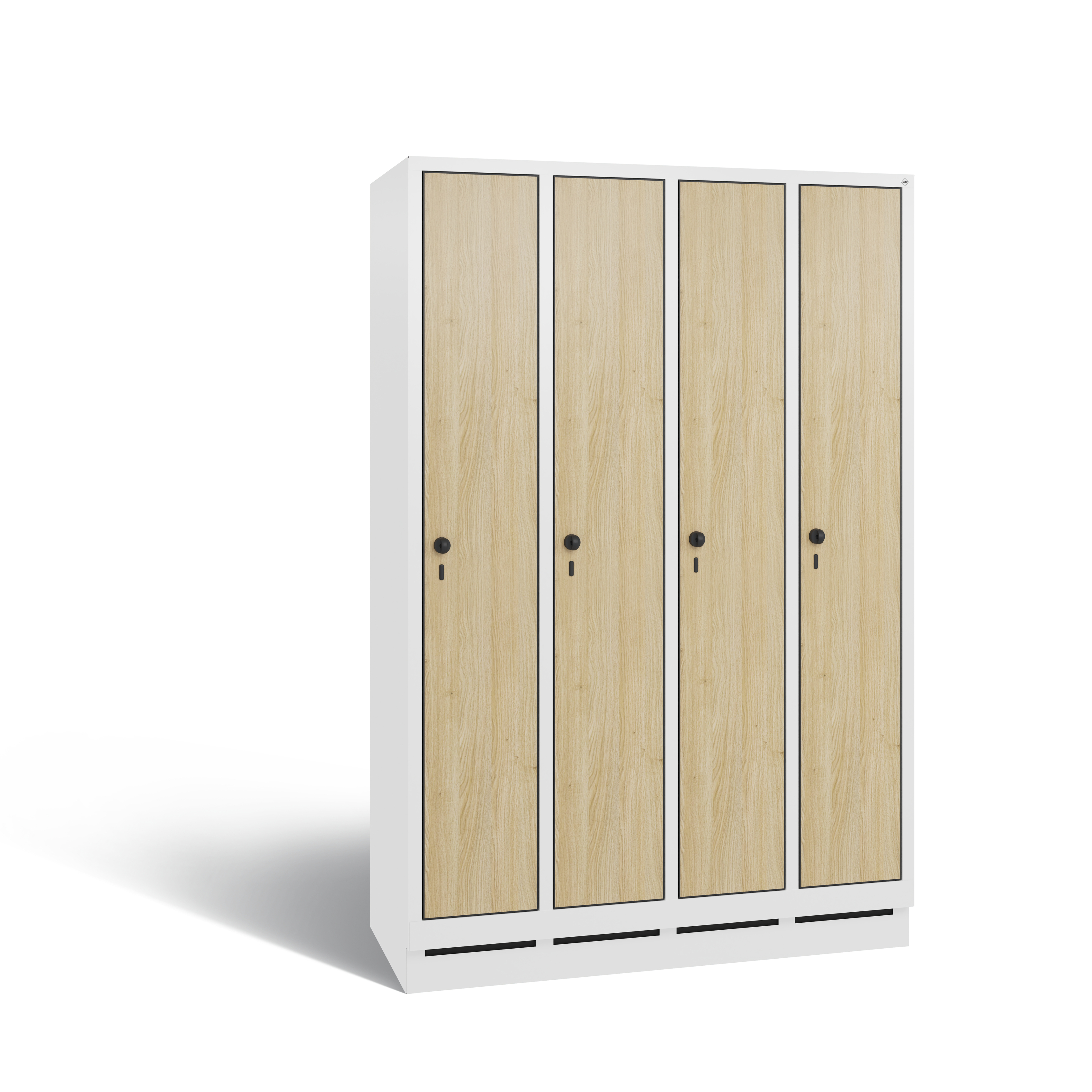 C+P Garderobenschrank Evolo, H1800xB1190xT500mm, 9016/MDF032