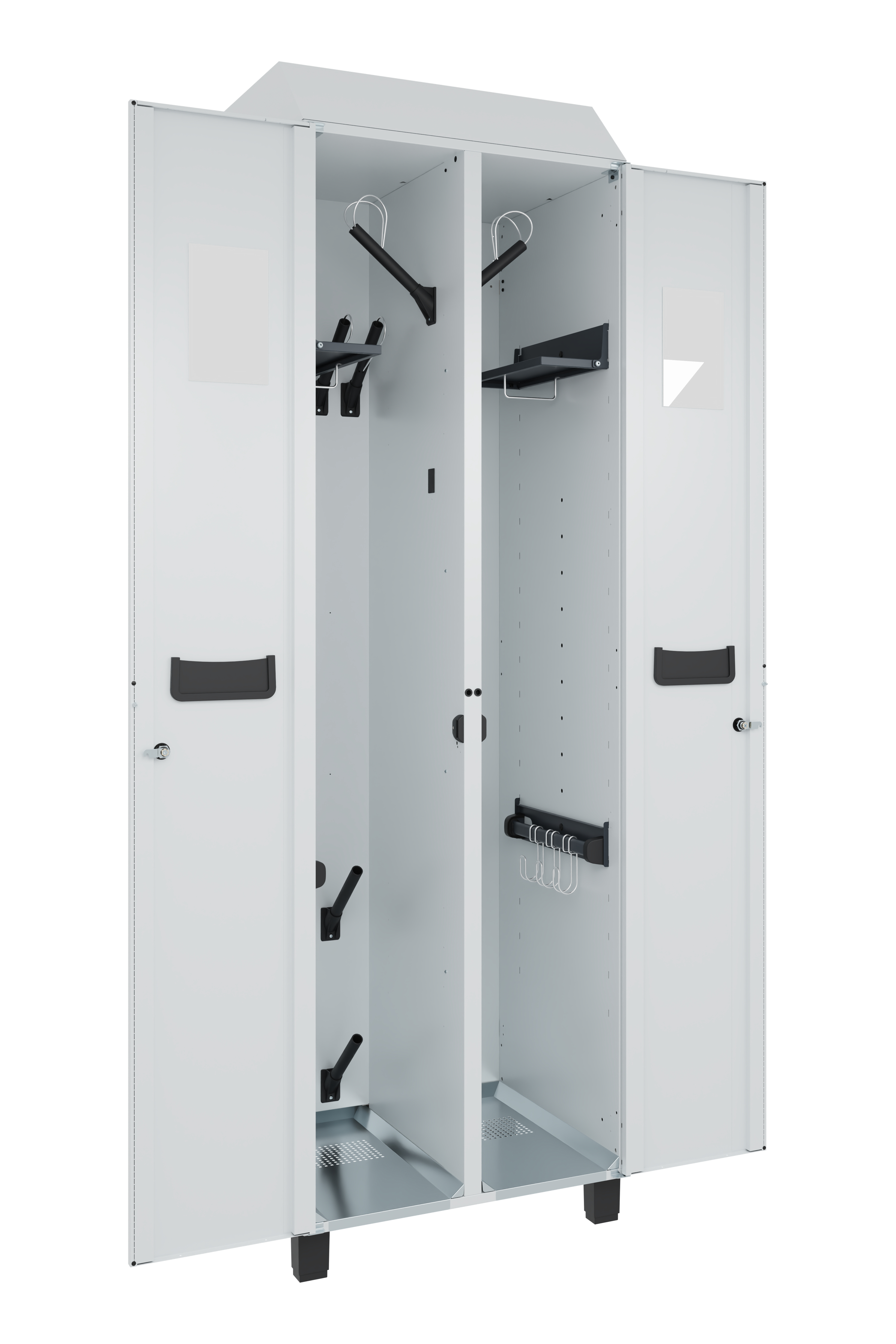 C+P Stahl-Garderobenschrank Prefino, 7035/7035, 7035/7035