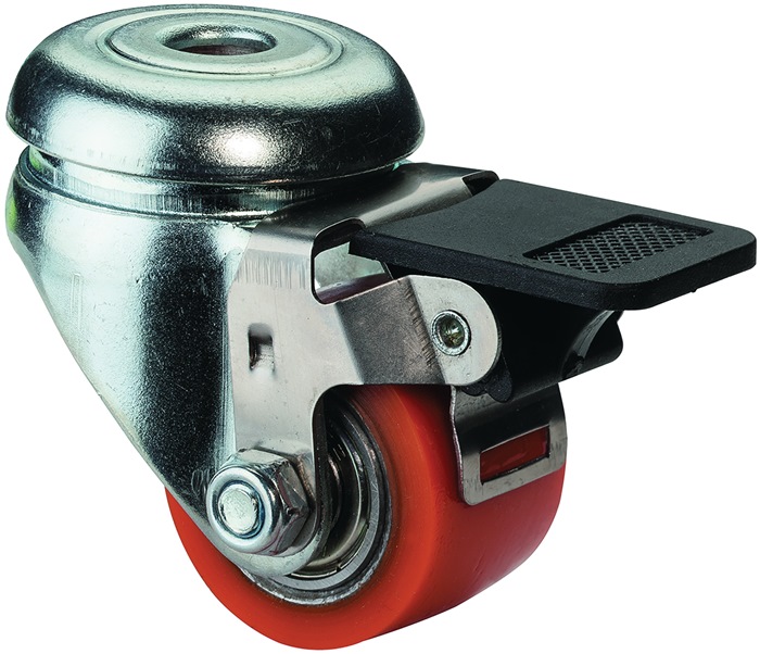 Lenkrolle m.Festst.D.35mm Trgf.100kg 11mm kompakt PU BS ROLLEN