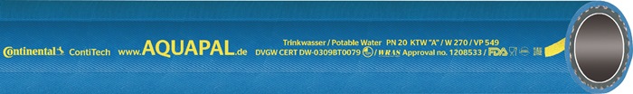 Trinkwasserschlauch AQUAPAL® ID 25mm Wandst.4,5mm L.40m Rl.CONTINENTAL