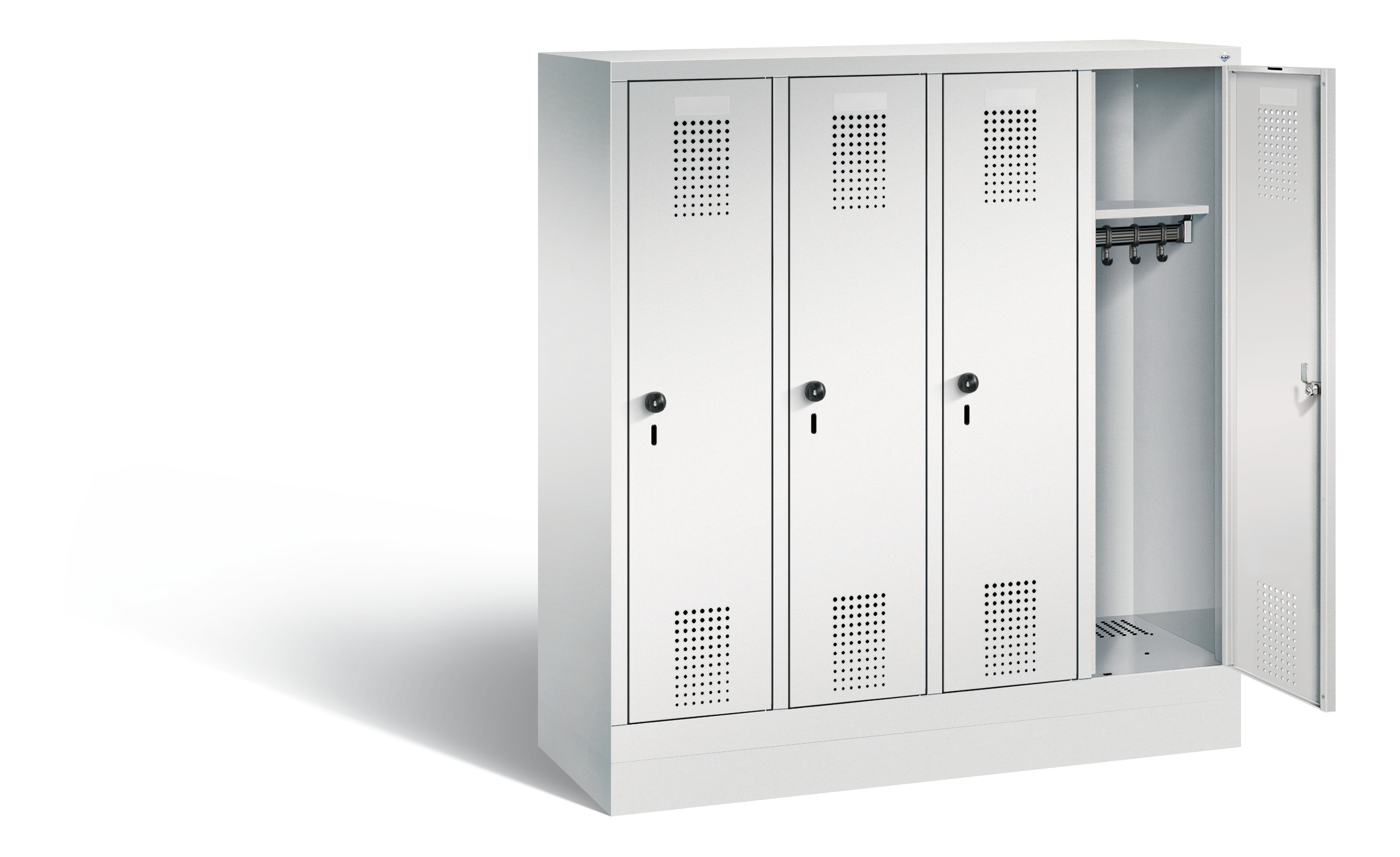 C+P Kindergarten-Spind Evolo, H1300xB1190xT300mm, 7035/7035