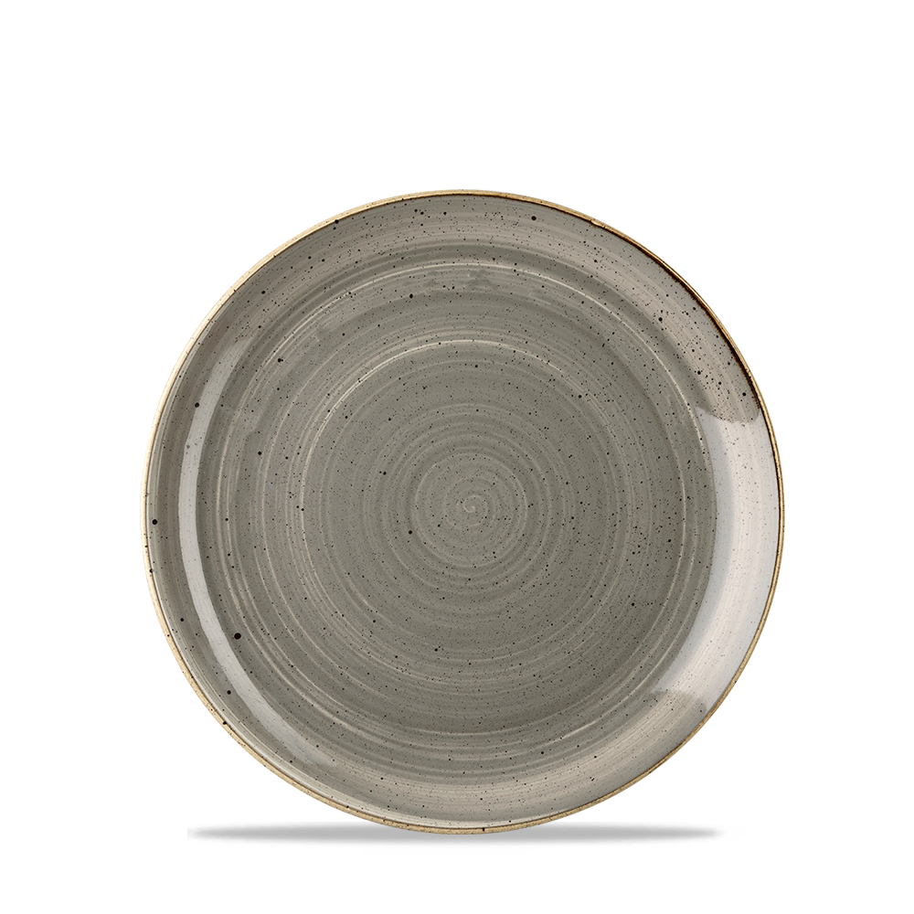 Churchill Super Vitrified Stonecast Peppercorn Flache Coup Teller, 16,5 cm, 12 Stück