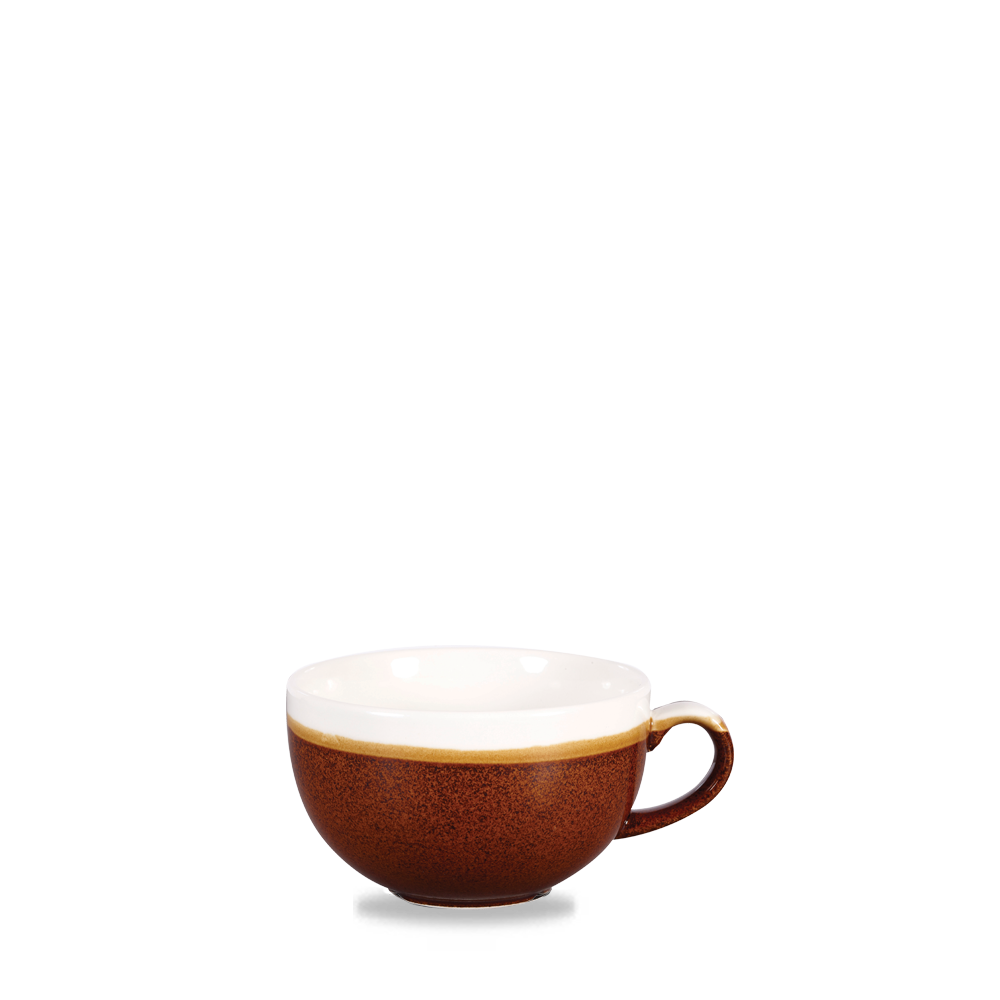 Churchill Super Vitrified Monochrome Cinnamon Braun Cappuccino Tasse 34Cl, 12 Stück