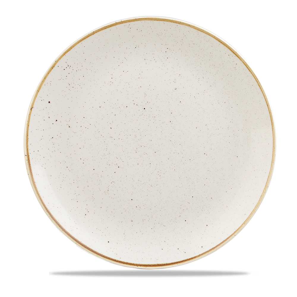 Churchill Super Vitrified Stonecast Barley White Flache Coup Teller, 28,8 cm, 12 Stück