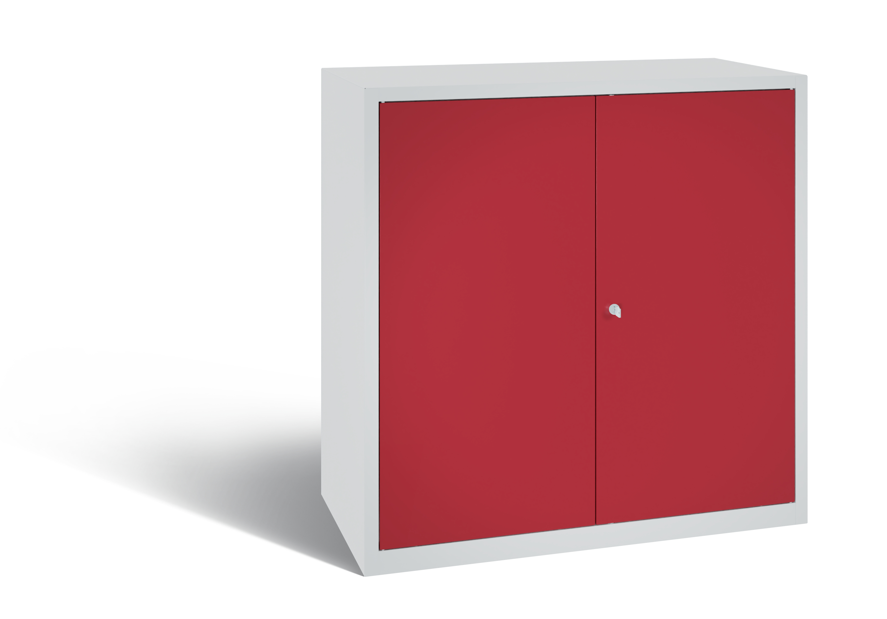 C+P Stahl-Flügeltürenschrank Serie 89, H1000xB100xT500mm, 7035/3003