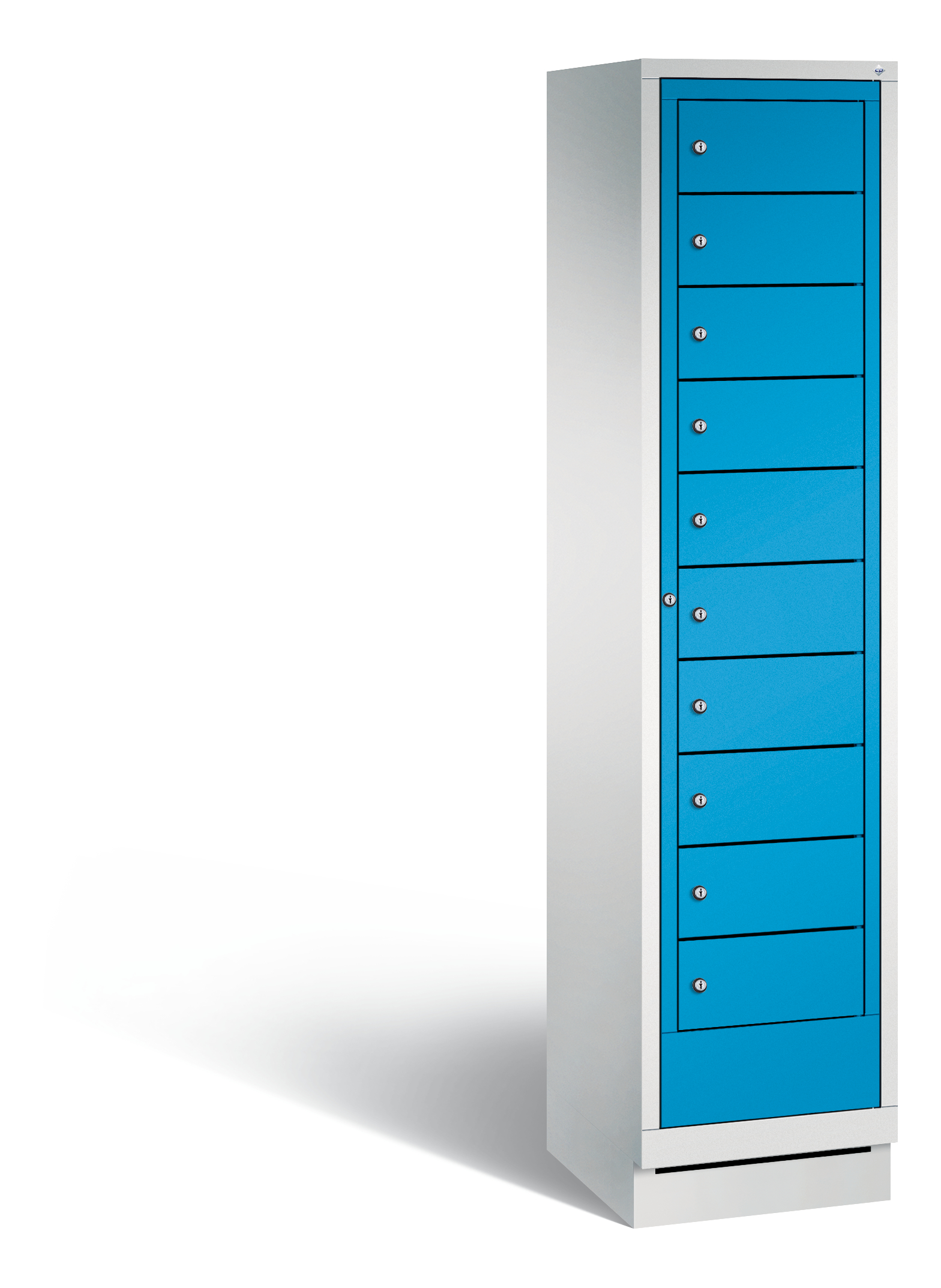 C+P Wäsche-Ausgabeschrank Evolo, H1800xB420xT500mm, 7035/5012