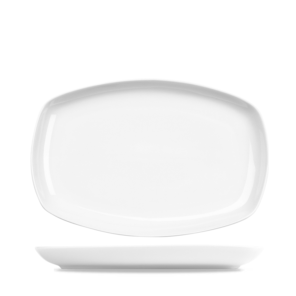 Churchill Art De Cuisine Menu Porcelain Platte Rechteckig 24,5X16Cm, 6 Stück, Weiß