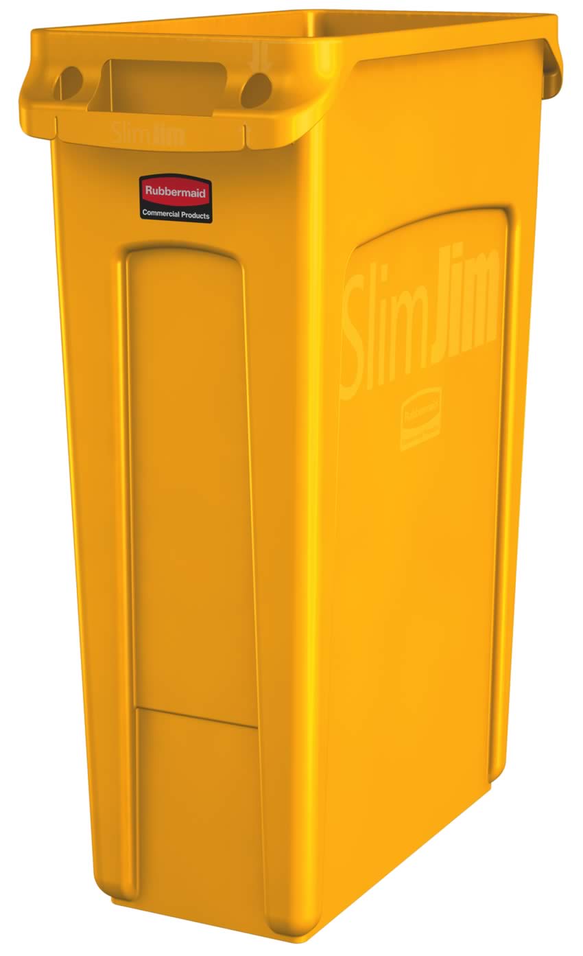Rubbermaid Slim Jim® mit Belüftungskanälen, 87 l, gelb