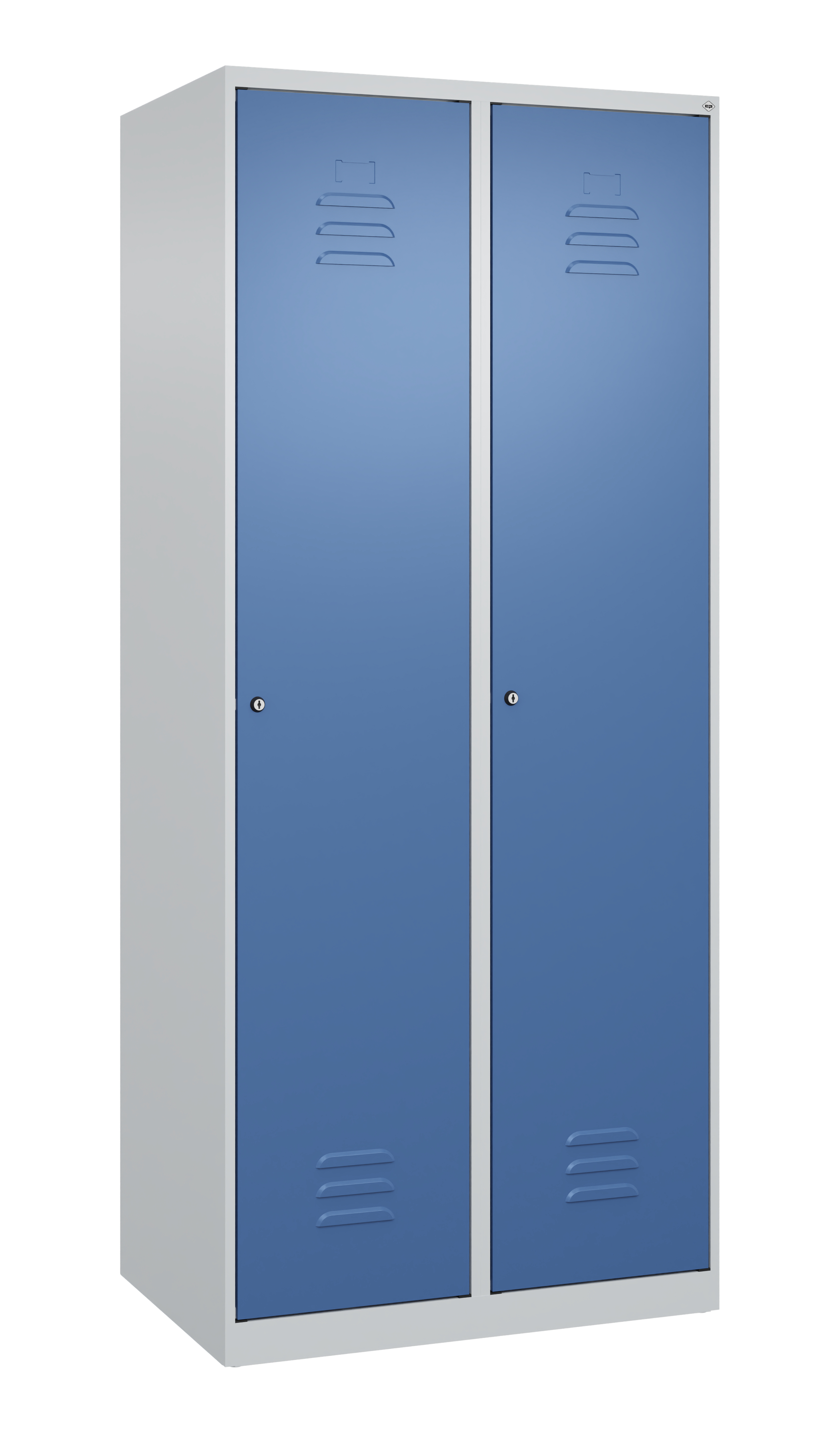 C+P Spind Classic PLUS, 2 Abteile, 1850x800x500mm, 7035/5023