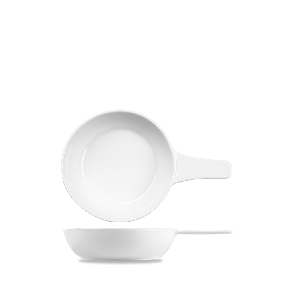 Churchill Art De Cuisine Menu Cookware Porcelain Servierpfanne 34Cl /13,4Cm, 6 Stück, Weiß, Rund