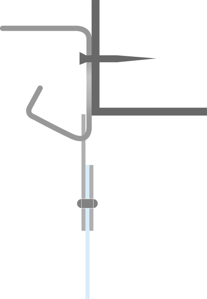 Streifenvorhang, klar, Lamelle 300x2 mm, Überlappung 64 Prozent/162 mm, inkl. Schiene und Aufhänger
