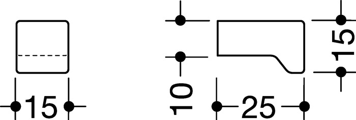 Möbelknopf 547.15 Ku.99 reinweiß HEWI