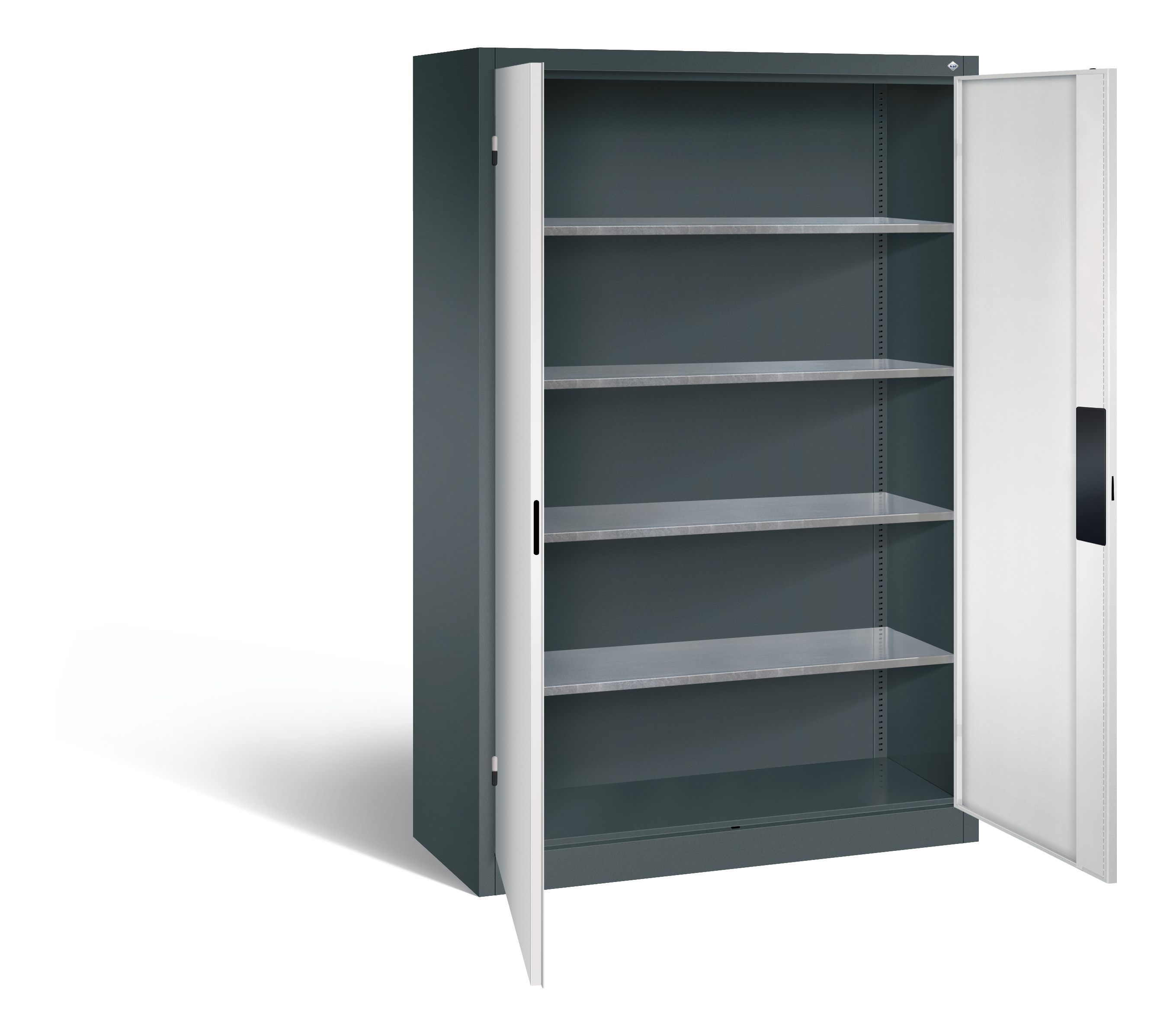 C+P Flügeltürenschrank Acurado, H1950xB1200xT500mm, 7016/7035