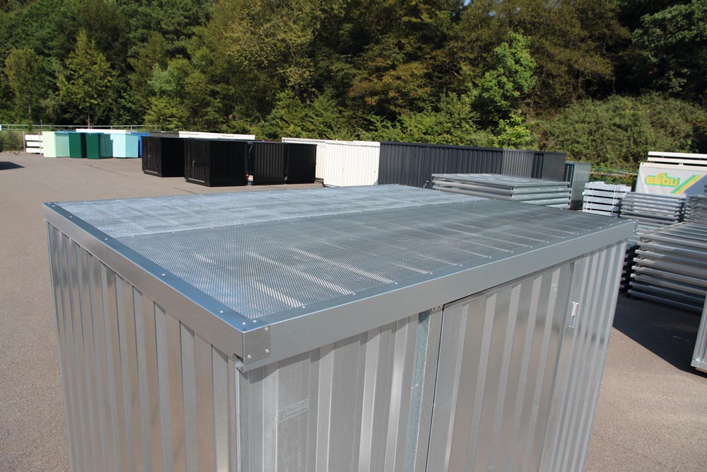 Dachschutzgitter für Material-Lagercontainer BxT 2000x2000 mm