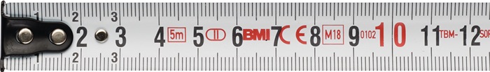 Taschenrollbandmaß chrom L.5m B.19mm mm/cm EG II Ku.Automatic BMI
