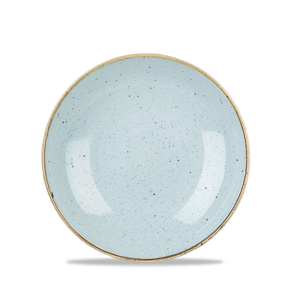 Churchill Super Vitrified Stonecast Duck Egg Teller Tief Coup 18,2cm, 12 Stück, Entenei Blau, Rund