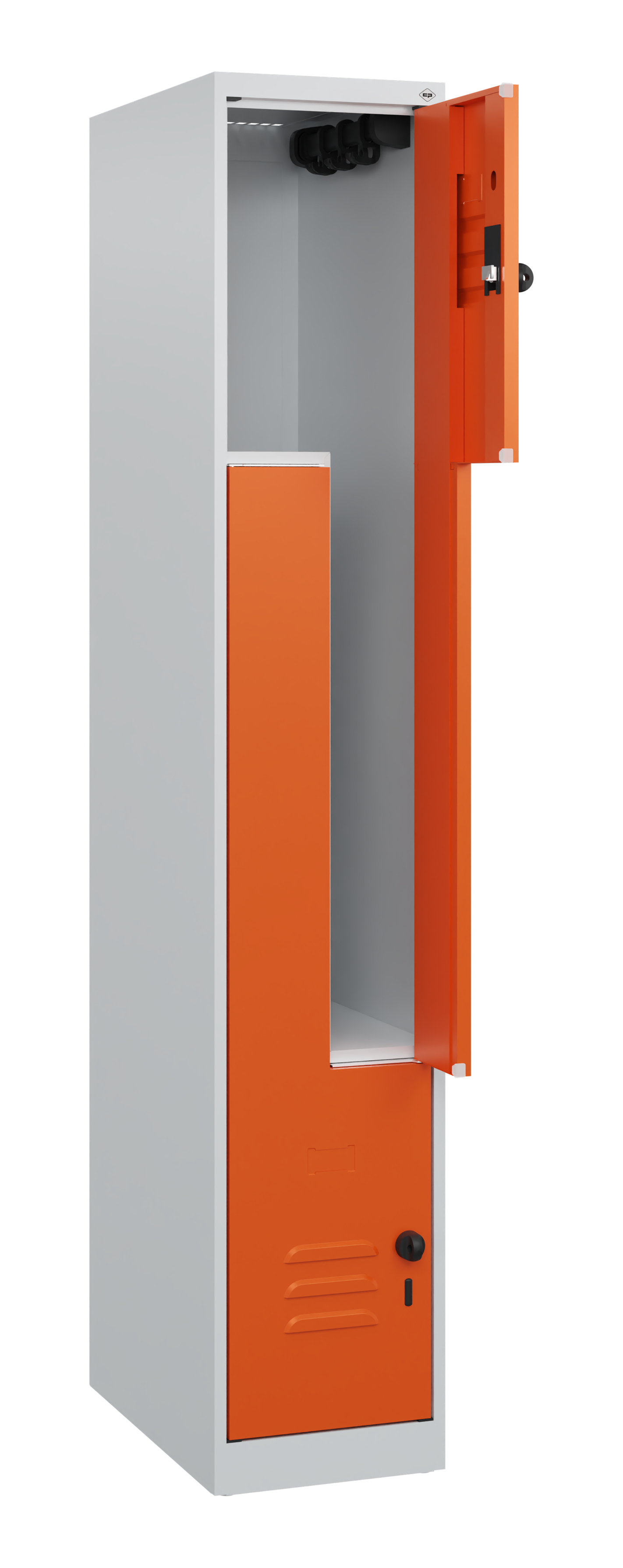 C+P Z-Spind Classic PLUS, 2 Abteile, 1700x300x500mm, 7035/2004